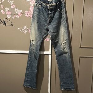 Burberry Black Label Distressed Blue Jeans